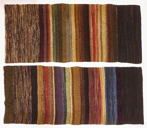 Pair of Shaker Silk Rag Rugs