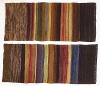 Pair of Shaker Silk Rag Rugs - 2