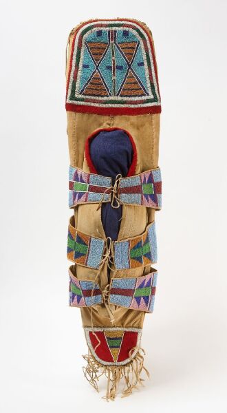 Crow Beaded Cradleboard