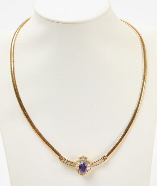 14k Necklace with Sapphire