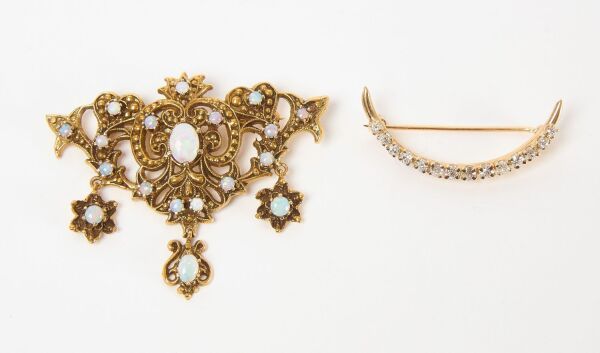 Two 14k Gold Pins