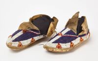 Pair of Native Beaded Moccisans