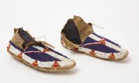 Pair of Native Beaded Moccisans - 2