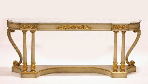 Console Table with Marble Top