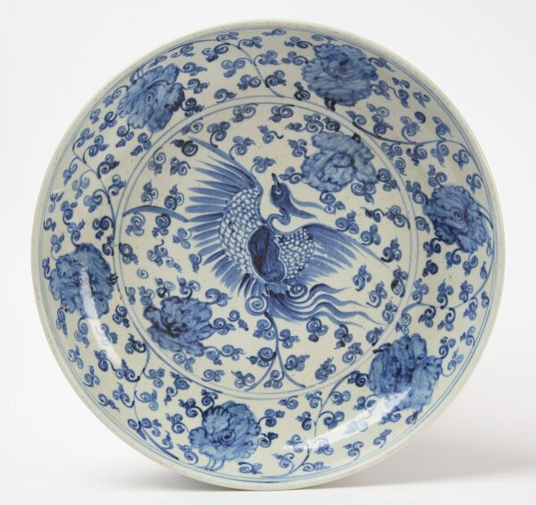 Chinese Porcelain Phoenix Charger