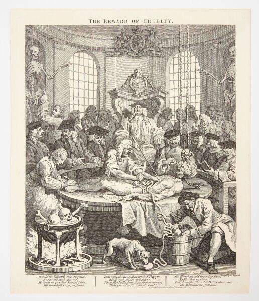 William Hogarth - 'The Reward of Cruelty' Engraving