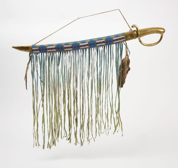 French Napoleonic Cutlass with Native Beaded Scabbard