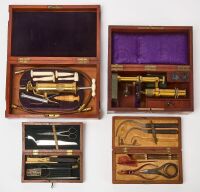 Group of Four Cased Scientific and Surgical Instruments
