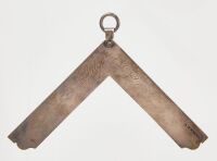 Early Masonic Square attr. to Philadelphia Silversmith Emmor T. Weaver