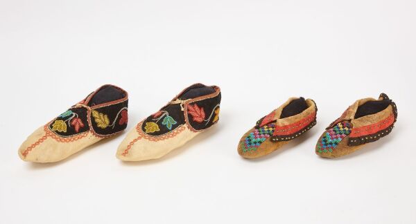 Two Pairs of Beaded Moccasins