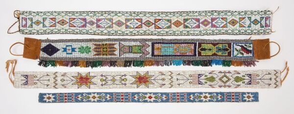Four Beadwork Belts - One with Flags