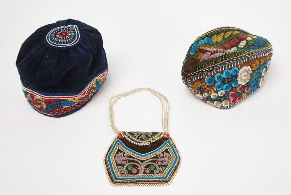 Great Lakes Beaded Hat, Cap and Bag
