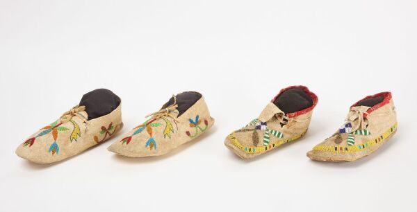 Two Pairs of Beaded Moccasins