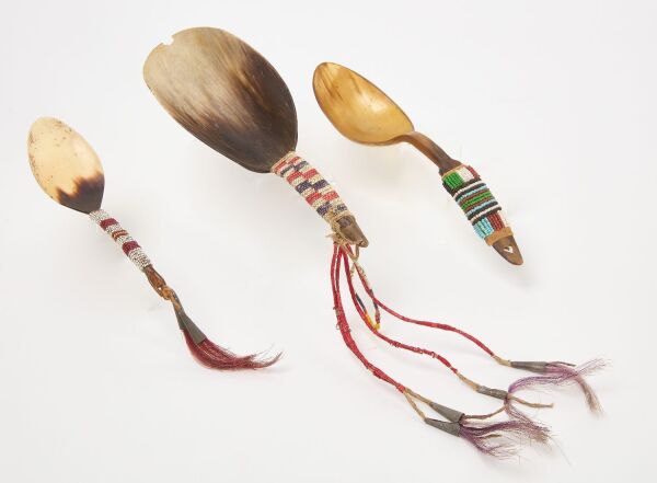 Horn Scoops with Beaded Handles