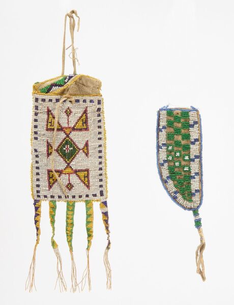 Beaded Bag and Knife Sheath