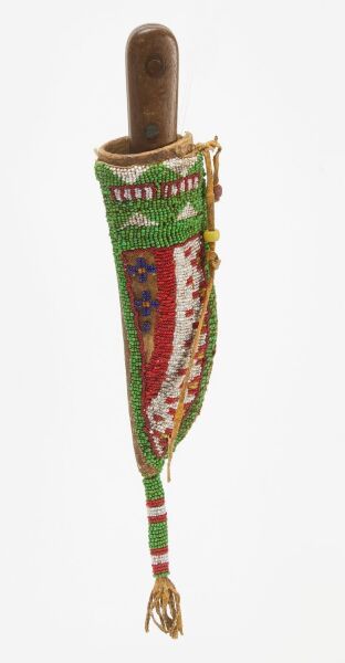 Parfleche Beaded Knife Sheath