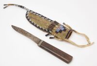 Native Parfleche Beaded Knife Sheath - 3
