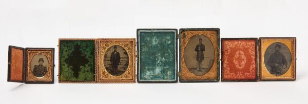 Four Civil War Soldier Tintypes