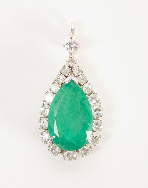 Emerald and Diamond Pendant