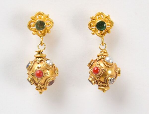 Pair of 10k Sphere Earrings