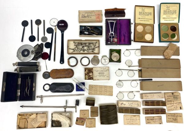 Group of Antique Optometry Items