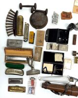 Large Mixed Group: Antique Dental/Medical, Harmonicas, Eyewear, Ephemera & Household Collectibles - 2