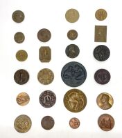 Group of European Historical, Hospital, and Military Bronze Medallions and Plaquettes