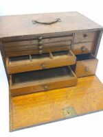 Pfizer Glassware Set, Dictaphone Horns, and Dental Multi-Drawer Cabinet - 3