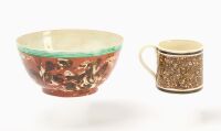 Pennsylvania Creamware Bowl and Child's Mug - 2