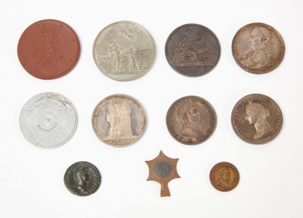 Group of International and Historical Medallions with Silver Medals