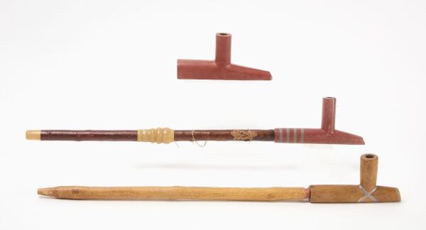 Three Native American Tobacco Pipes