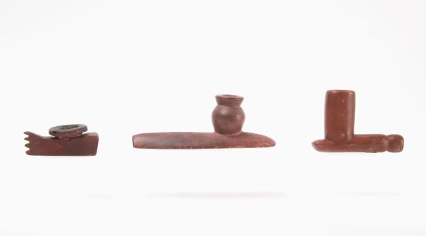 Three Native American Catlinite Pipes