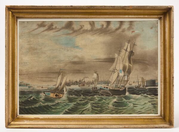 Watercolor of New York Harbor