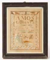 Birth Record for Amos Gardiner, 1796