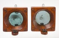 Pair of Early Port Hole Candle Sconces