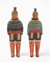 Pair of Carved Inuit Dolls