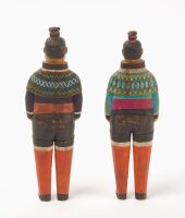 Pair of Carved Inuit Dolls - 2