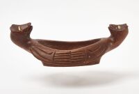Native Feast Bowl with Double Effigy Heads - 2