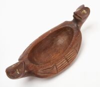 Native Feast Bowl with Double Effigy Heads - 3