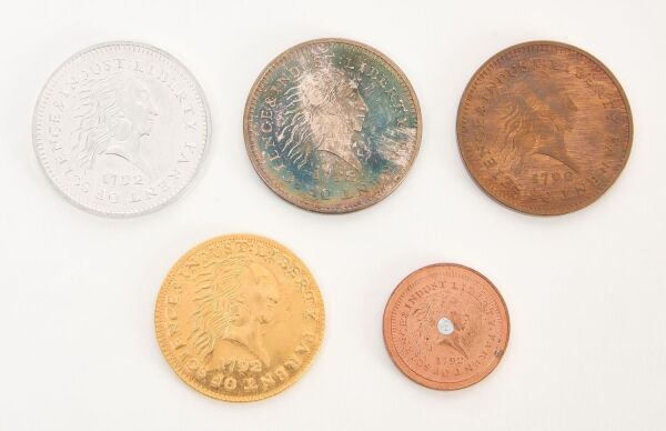 Five Strikeover Coins for Numismatic Dealers