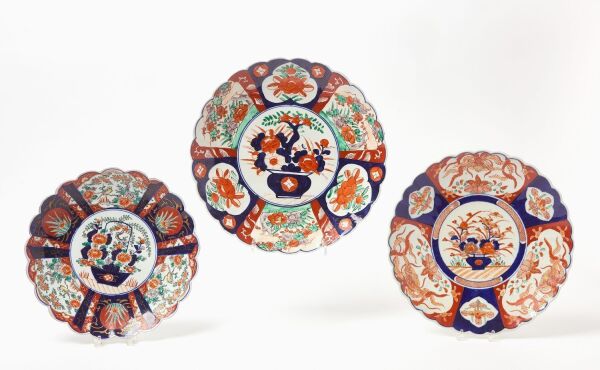 Three Imari Chargers