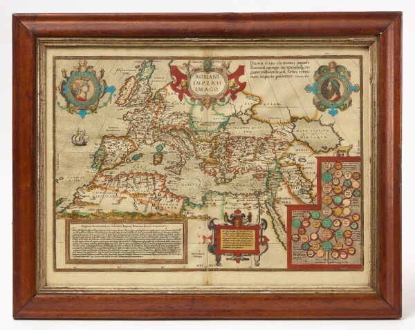 Abraham Ortelius - Map Engraving of the Roman Empire