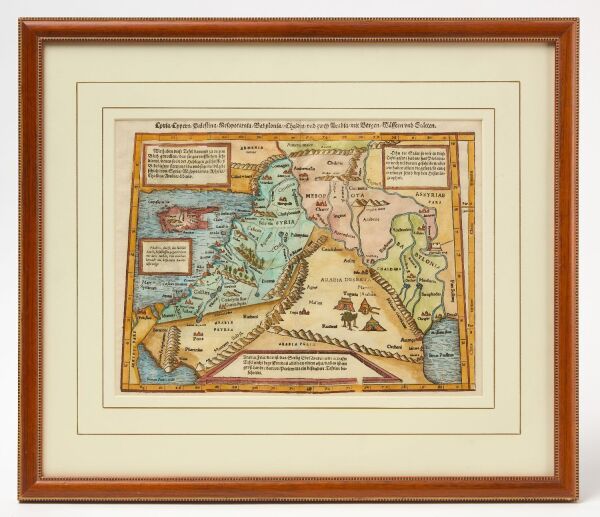 Sebastian Munster - Map Engraving of The Holy Land