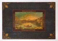 Paint-Decorated Table with Native American - 2