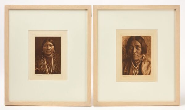 Two E. S. Curtis Photogravures - Nez Perce Matron and Zuni