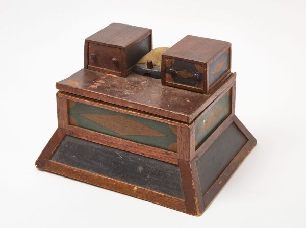 Paint-Decorated Canted Sewing Chest