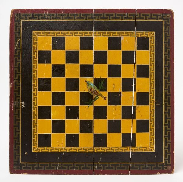 Checker Board with Blue Bird