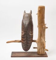 Owl Decoy, signed 'DVC' - 3