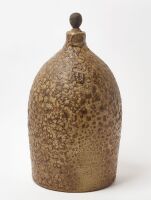 Stoneware Jug with Folk Art Carved Stopper - 2
