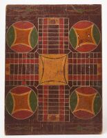 Parcheesi Gameboard with Checkers on Reverse